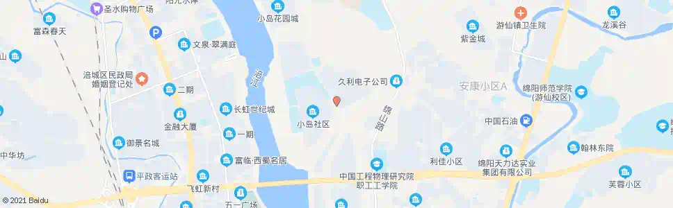 绵阳小岛村_公交站地图_绵阳公交_妙搜公交查询2025