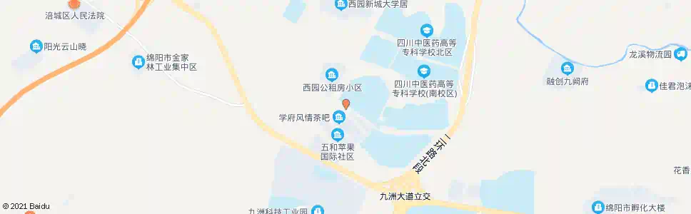 绵阳五方校园广场_公交站地图_绵阳公交_妙搜公交查询2025
