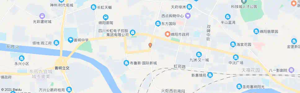 绵阳火炬西街北段_公交站地图_绵阳公交_妙搜公交查询2025