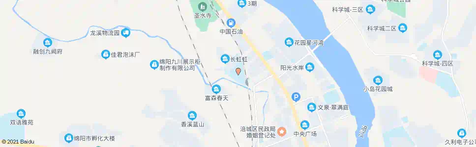 绵阳长虹培训中心_公交站地图_绵阳公交_妙搜公交查询2025