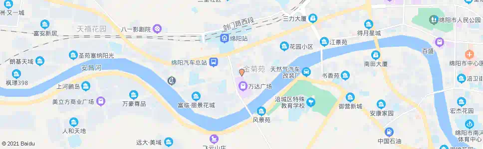 绵阳花园南街_公交站地图_绵阳公交_妙搜公交查询2025
