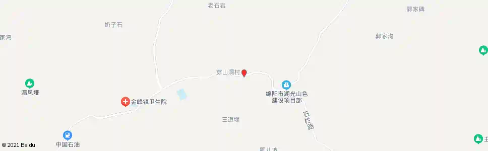 绵阳穿山洞村_公交站地图_绵阳公交_妙搜公交查询2025