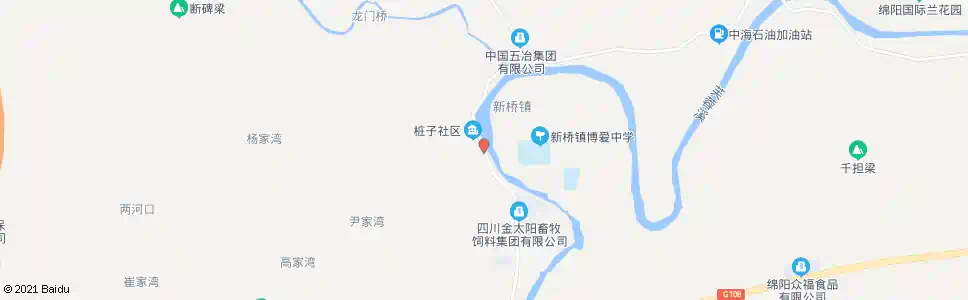 绵阳新桥桩子村_公交站地图_绵阳公交_妙搜公交查询2025