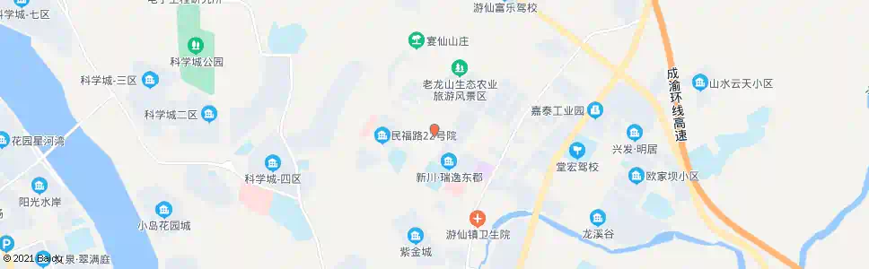 绵阳游仙老龙山_公交站地图_绵阳公交_妙搜公交查询2025