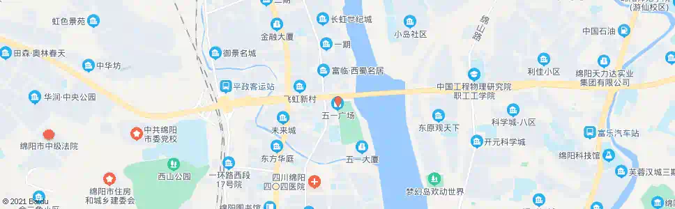 绵阳五一广场_公交站地图_绵阳公交_妙搜公交查询2025