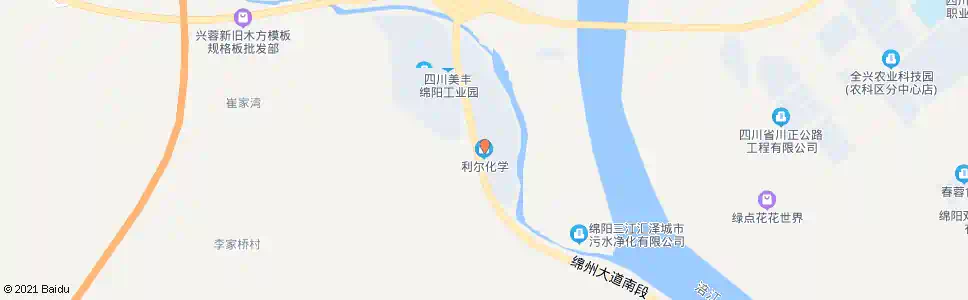 绵阳利尔化工厂招呼站_公交站地图_绵阳公交_妙搜公交查询2025