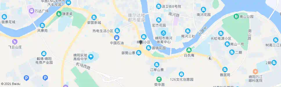 绵阳代家湾_公交站地图_绵阳公交_妙搜公交查询2025