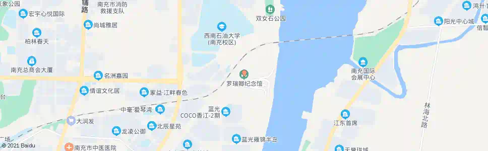 南充罗瑞卿纪念馆(滨江北路)_公交站地图_南充公交_妙搜公交查询2025