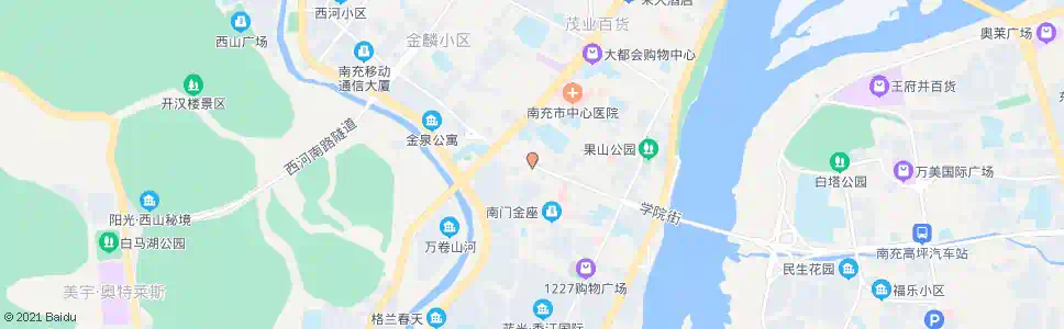 南充大西街_公交站地图_南充公交_妙搜公交查询2025