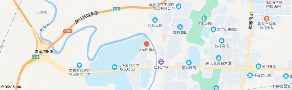 南充智达路(西华师大)_公交站地图_南充公交_妙搜公交查询2025