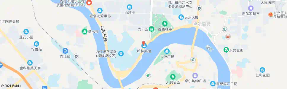 内江师院东区_公交站地图_内江公交_妙搜公交查询2025