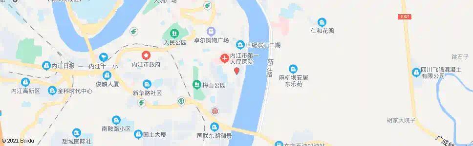 内江二小后门_公交站地图_内江公交_妙搜公交查询2025