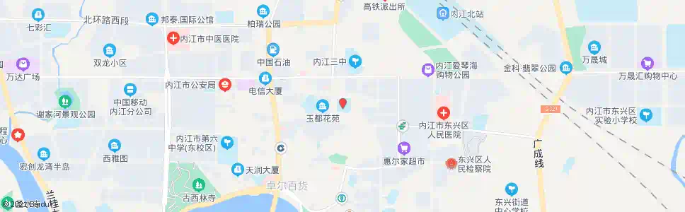 内江西林中学_公交站地图_内江公交_妙搜公交查询2025