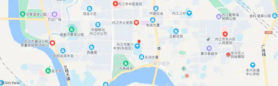 内江新六中_公交站地图_内江公交_妙搜公交查询2025