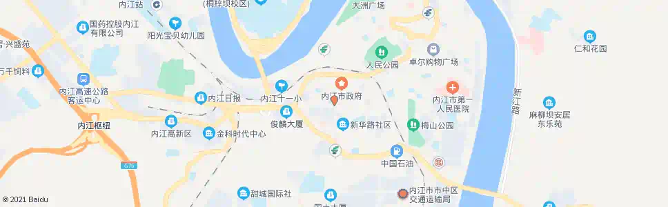 内江机关幼儿园_公交站地图_内江公交_妙搜公交查询2025