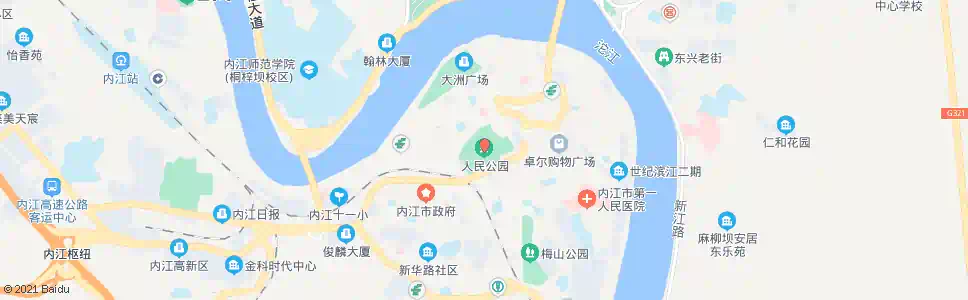 内江人民公园_公交站地图_内江公交_妙搜公交查询2025