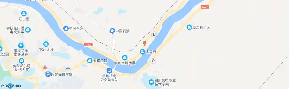 攀枝花二井巷_公交站地图_攀枝花公交_妙搜公交查询2025