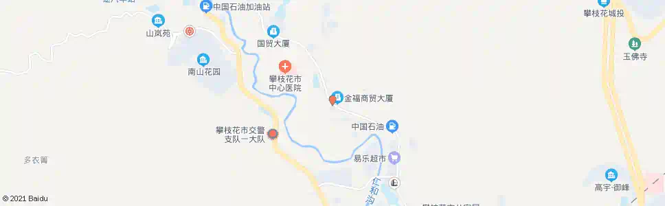 攀枝花金福街_公交站地图_攀枝花公交_妙搜公交查询2025