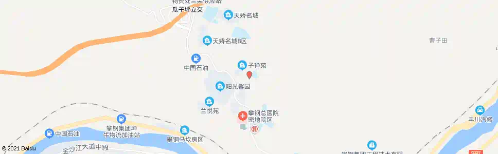 攀枝花攀钢16小_公交站地图_攀枝花公交_妙搜公交查询2025