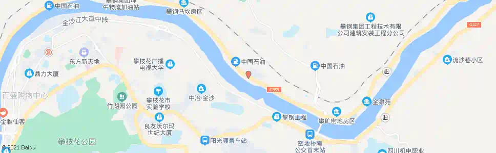 攀枝花钢城大道中段_公交站地图_攀枝花公交_妙搜公交查询2025