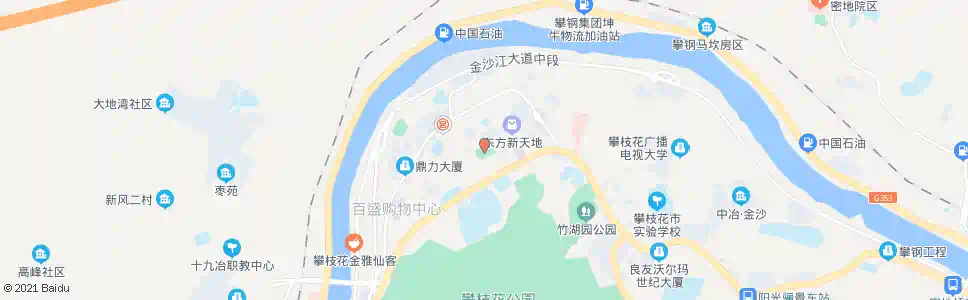 攀枝花中心广场_公交站地图_攀枝花公交_妙搜公交查询2025