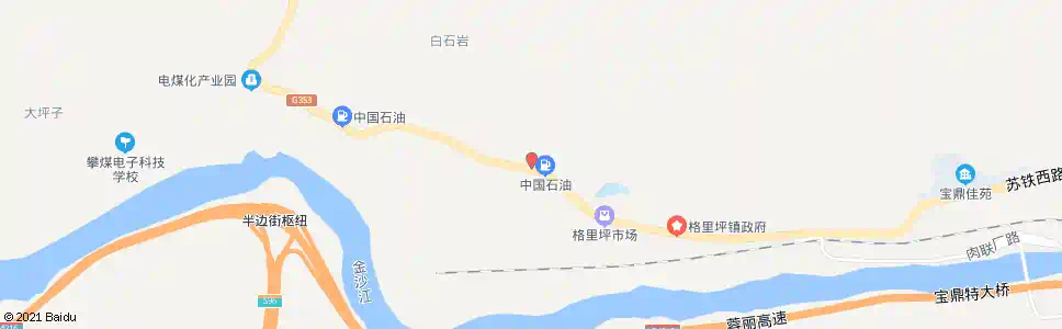 攀枝花格里坪_公交站地图_攀枝花公交_妙搜公交查询2025