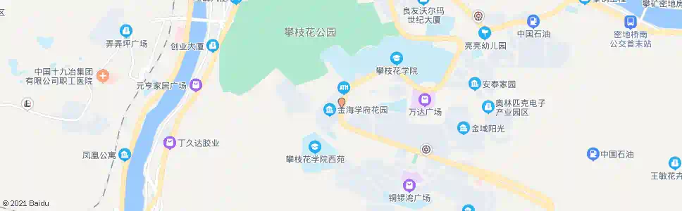 攀枝花学府花园_公交站地图_攀枝花公交_妙搜公交查询2025