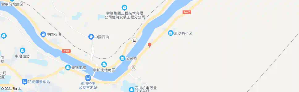 攀枝花钛白路_公交站地图_攀枝花公交_妙搜公交查询2025