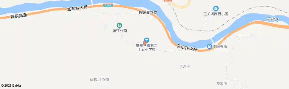 攀枝花花山矿_公交站地图_攀枝花公交_妙搜公交查询2025