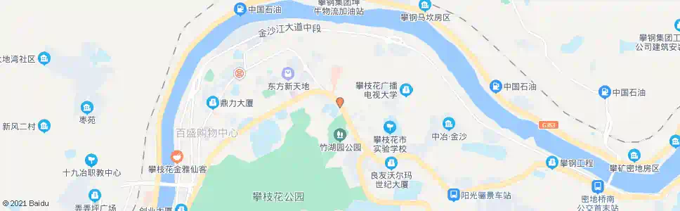 攀枝花竹湖园_公交站地图_攀枝花公交_妙搜公交查询2025
