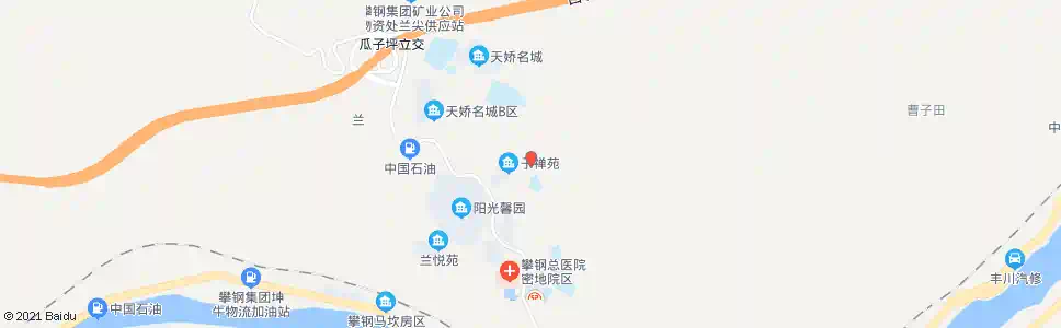 攀枝花攀钢四中_公交站地图_攀枝花公交_妙搜公交查询2025