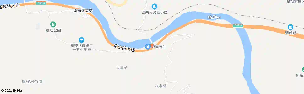 攀枝花法拉大桥南_公交站地图_攀枝花公交_妙搜公交查询2025