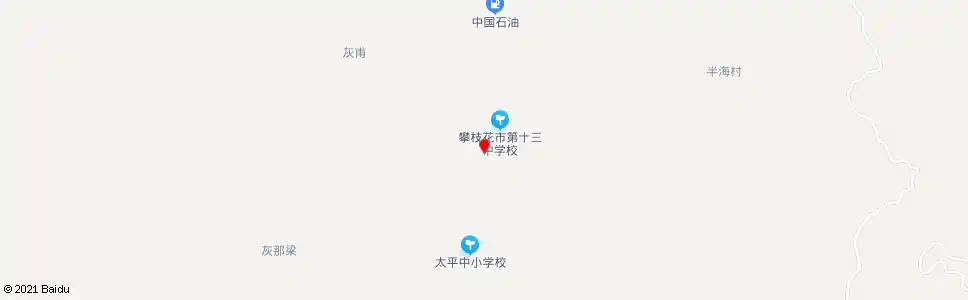 攀枝花十三中小学校_公交站地图_攀枝花公交_妙搜公交查询2025