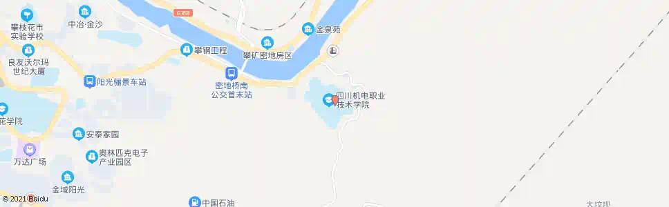 攀枝花攀钢党校_公交站地图_攀枝花公交_妙搜公交查询2025