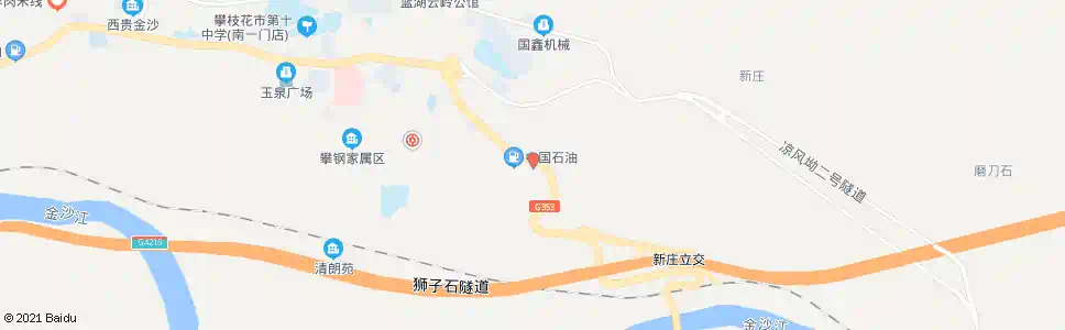 攀枝花新庄_公交站地图_攀枝花公交_妙搜公交查询2025