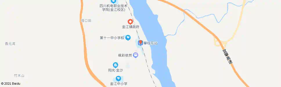 攀枝花攀北(银江)_公交站地图_攀枝花公交_妙搜公交查询2025