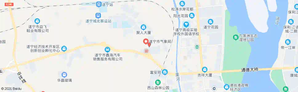 遂宁粮食局_公交站地图_遂宁公交_妙搜公交查询2025