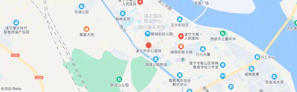 遂宁外科医院_公交站地图_遂宁公交_妙搜公交查询2025