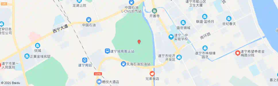 遂宁桃花山_公交站地图_遂宁公交_妙搜公交查询2025