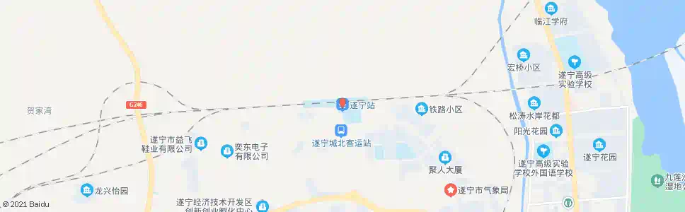 遂宁火车站_公交站地图_遂宁公交_妙搜公交查询2025