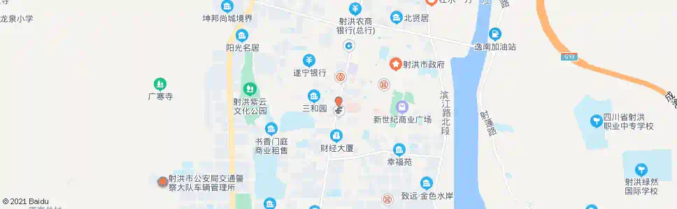 遂宁人民市场_公交站地图_遂宁公交_妙搜公交查询2025