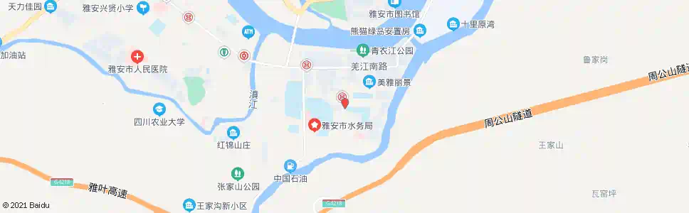 雅安电大_公交站地图_雅安公交_妙搜公交查询2025