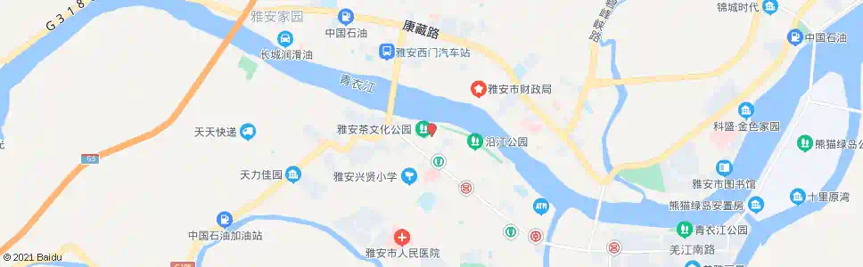 雅安文定街口_公交站地图_雅安公交_妙搜公交查询2025
