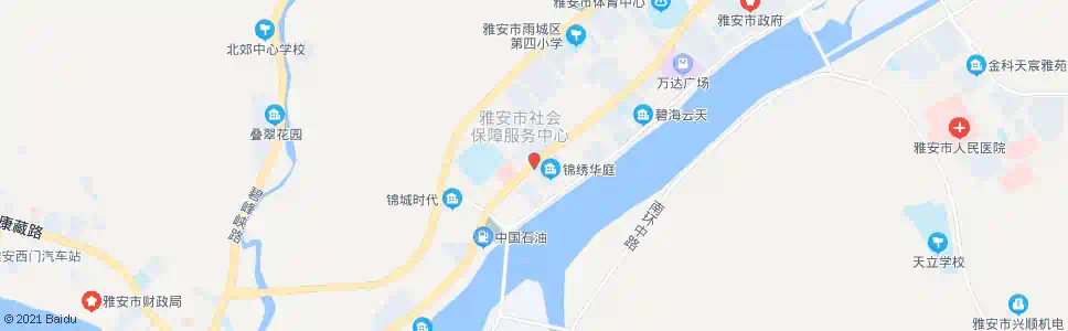 雅安红十字医院_公交站地图_雅安公交_妙搜公交查询2025