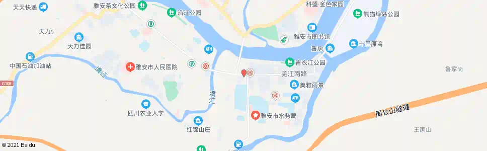 雅安育才路口_公交站地图_雅安公交_妙搜公交查询2025