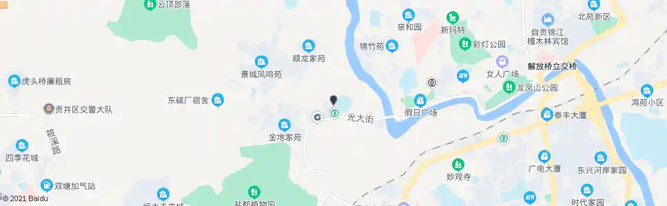 自贡自贡六中_公交站地图_自贡公交_妙搜公交查询2025