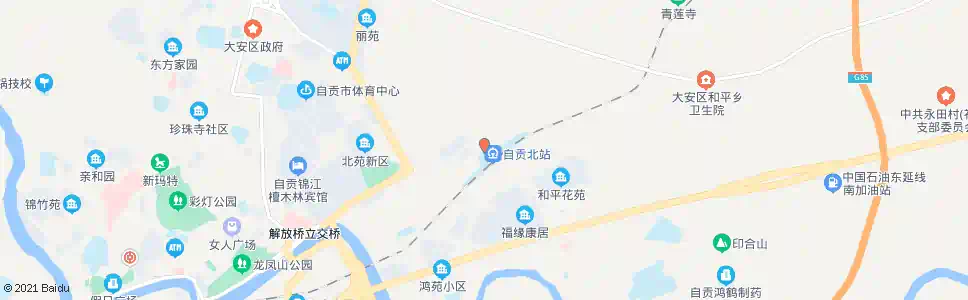 自贡火车站广场_公交站地图_自贡公交_妙搜公交查询2025
