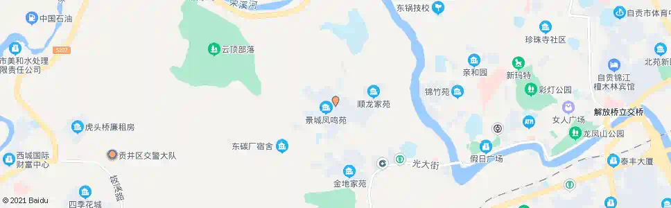 自贡凤鸣苑小区_公交站地图_自贡公交_妙搜公交查询2025