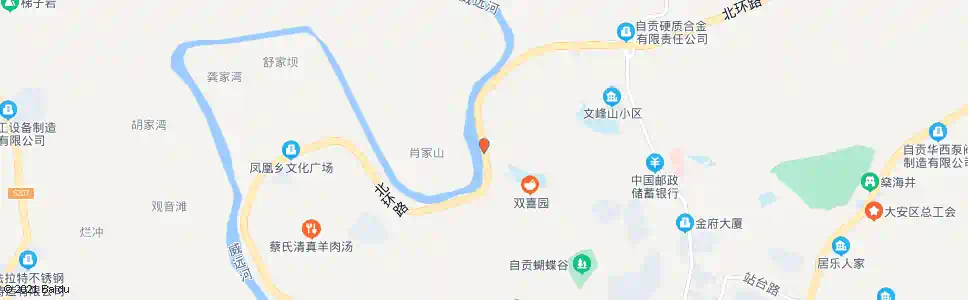 自贡沙鱼坝_公交站地图_自贡公交_妙搜公交查询2025