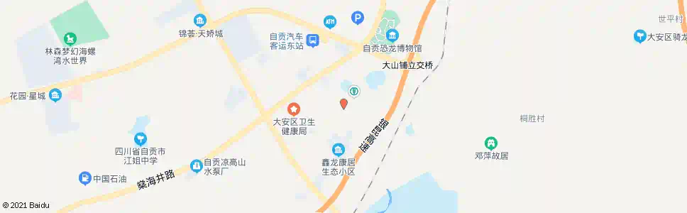 自贡大山铺农贸市场_公交站地图_自贡公交_妙搜公交查询2025